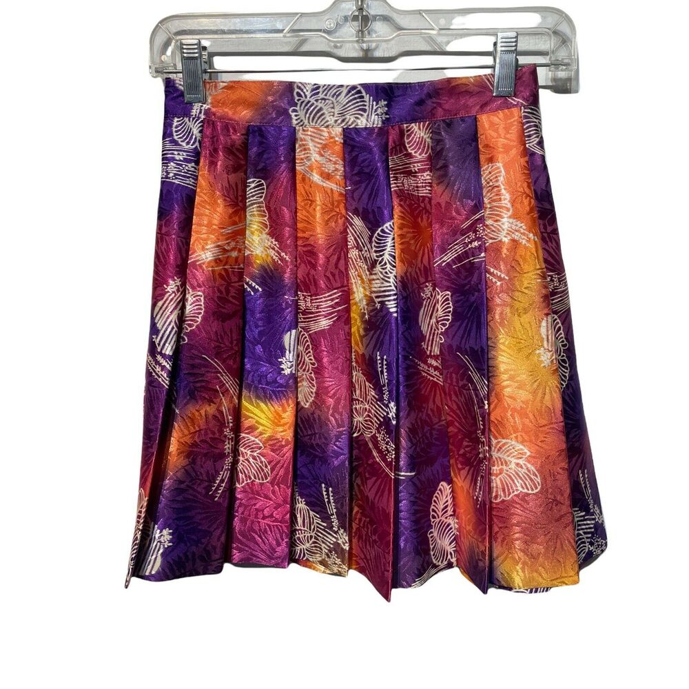 hana sport california pleated floral ombre skirt Vintage Size M